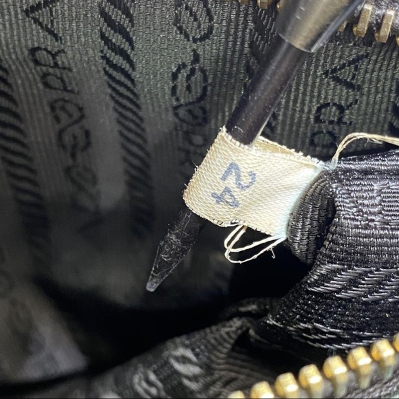 Prada Gold Saffiano & Canvas Tote Beige Leather Cross Body Bag with Entrupy - Picture 7 of 12